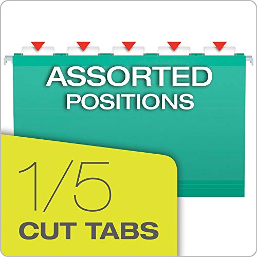Pendaflex Hanging File Folders, Legal Size, Aqua (PFX415315AQU)
