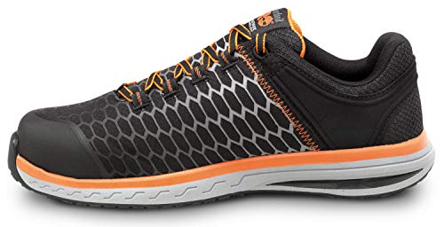 Timberland PRO Powerdrive, Men's, Black/Red, Comp Toe, EH, MaxTrax, Slip Resistant, Low Athletic, Work Shoe (10.0 M)