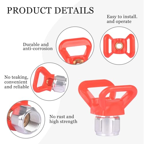 JWGJW Airless Paint Spray Gun with 10 Inch Airless Extension Pole and A 517 Nozzle Tip,Swivel 1/4" Thread for Graco Titan Airless Hose Sprayers. Maximum Pressure 3600PSI(JW-120028)