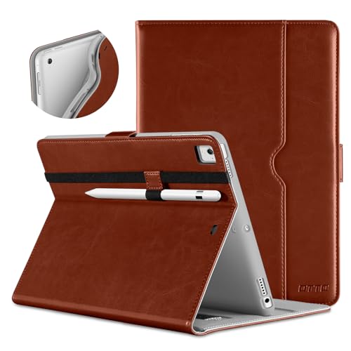DTTO for iPad 9.7 Inch 5th/6th Generation 2018/2017 Case with Apple Pencil Holder, Premium Leather Folio Stand Cover Case for Apple iPad 9.7 inch, Also Fit iPad Pro 9.7/Air 2/Air - Blossom