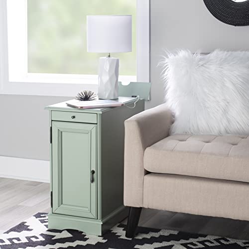 Powell Furniture Barron Accent Table, Aqua, Small