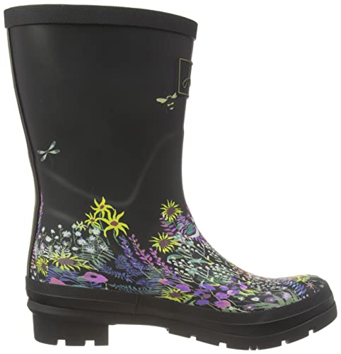 Joules Women's Molly Welly Rain Boot, Pink Leopard, 7