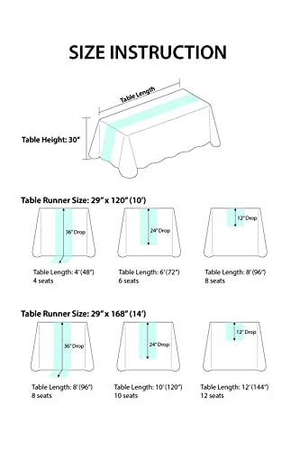 Ling's Moment 6-Pack 10ft Blush Pink Sheer Chiffon-Like Table Runner with Silver Sparkle Table Decor for Wedding Rustic Boho Shower Party(Blush, Set of 6)