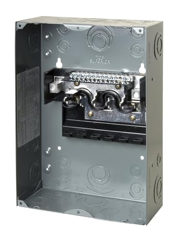 Square D by Schneider Electric Square D - HOM612L100SCP Homeline Load Center with Cover, 100-Amp Fixed Main Lugs, 1-Phase, 6-Space, 12-Circuit, Indoor