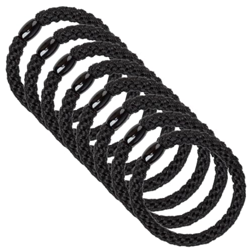 CXWLJL 8Pcs Hair Ties, Elastic Hair Ties, Soft and Good Elasticity - Black