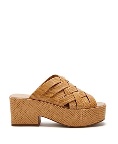 Katy Perry Women's The Busy Bee Criss Cross Slide Wedge Sandal, Black, 11