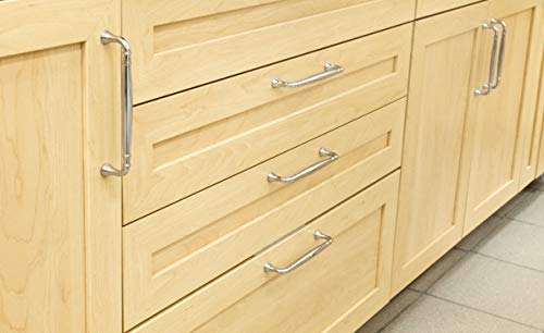 Richelieu Hardware BP790160195 Candiac Collection 6 5/16-inch (160 mm) Center-to-Center Brushed Nickel Traditional Curved Cabinet and Drawer Pull Handle for Kitchen, Bathroom, and Furniture