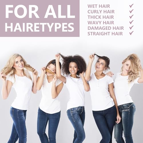Daily Gard Detangling Brush, Dry and Wet Vented Detangler Hair Brush for Women and Men, Professional Paddle Curved Styling Hairbrush for Straight/Curly/Thick/Long/Wavy/Damaged Hair, Beige