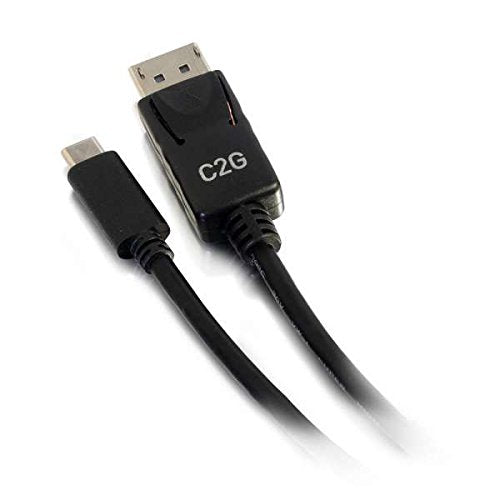 C2G Legrand USB C to DisplayPort Adapter, 4K Adapter Cable, 30Hz Digital Display Cable, 6 Foot DisplayPort Adapter Cable, Black USB Adapter, 1 Count, C2G 26902