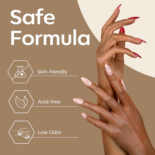 Modelones 9 in One Nail Glue Gel Nail Prep Dehydrate Gel Nail Kit Nail Extension Set for False Nail Tips/Acrylic Nails/Base Gel/Bloom Gel/Adhesive Bond, Long Lasting Curing Needed
