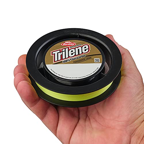 SpiderWire Stealth 8lb Braid + Trilene 100% Fluorocarbon Dual Spool, Hi-Vis Yellow/Clear, Superline Mono Equiv: 2lb