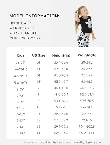 PATPAT Girls Clothes 2Pcs 3D Short Sleeve Crop Top Floral Girl Bell Bottom Summer Outfit Toddler to Big Kids Green 3-4 Years