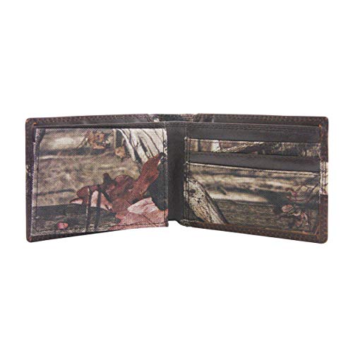 NCAA Georgia Tech Zep-Pro Mossy Oak Nylon and Leather Passcase Concho Wallet, Camouflage, One Size