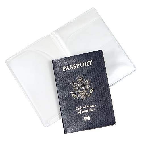 Millennial Essentials unisex-adult Waterproof Clear Passport Cover Plastic Passport Protector Vinyl ID Card Protector Case Holder Travel Pack of 6,