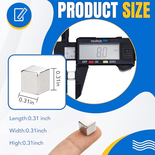 LOVIMAG Rare Earth Magnets, Small Magnets for Fridge, Whiteboard, Science, Crafts, DIY, Office and Locker Magnets-24pack