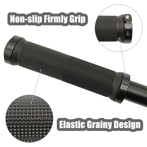 RYANGO Bike Handlebar Grips, MTB Grips with Elastic Grainy Design Bike Grips Double Lock, Bike Handlebar Grips Bicycle Grips for BMX, Foldable Urban Bicycles, E-Bike, Scooter
