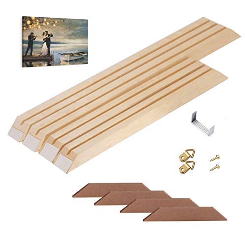 Canvas Frame, 28 x28 Inch Stretcher Bars Wood Kits with Accessories for Oil Painting and Picture Wall Art