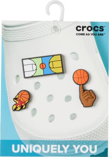 Crocs Jibbitz 3-Pack Shoe Charms | Jibbitz for Crocs, B Ball Bro, Small