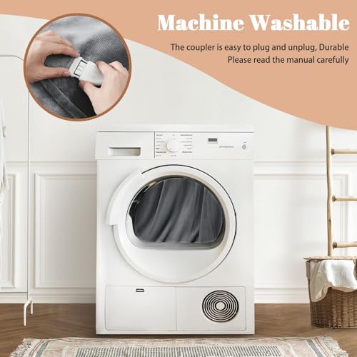 Homemate Electric Heated Blanket Throw - 50"x60" Heating Blanket Throw Size 1/2/4/6/8 Hours Auto-off 10 Heat Level Heat Blanket Over-heat Protection Flannel Sherpa Big Heater Blanket ETL Certification