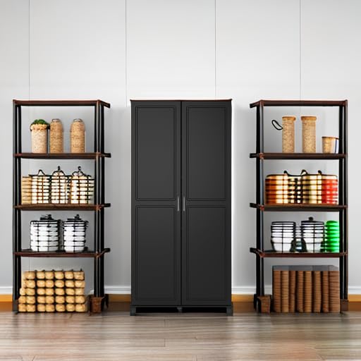 Systembuild Evolution Kendall 36" Utility Storage Cabinet, Black