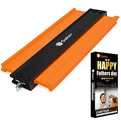 Saker Contour Gauge Profile Tool- Adjustable Lock-Precisely Copy Irregular Shape Duplicator -Irregular Welding Woodworking Tracing -Tool for DIY Handyman, Construction (10INCH)