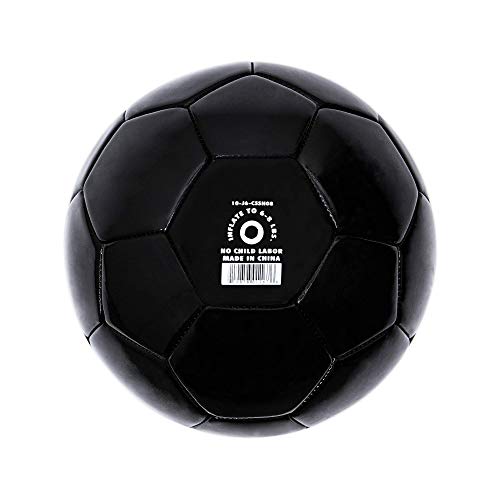 Champion Sports Extreme Series Soccer Ball, Regulation Size 5 - Collegiate, Professional, and League Standard Kick Balls - All Weather, Soft Touch, Maximum Air Retention - For Adults, Teenagers, Black