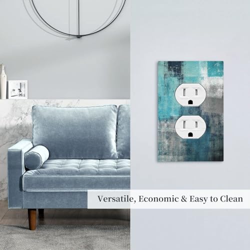 Outlet Cover 1 Gang Wood Mist Forest Deer Light Switch Cover Single Duplex Wall Plate Covers Switchplate Covers Electrical Faceplate For Country Bedroom Decor