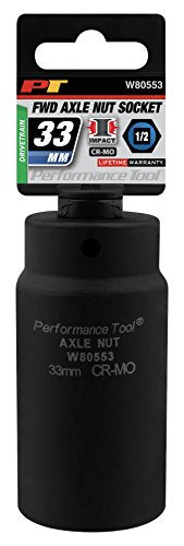 Performance Tool W80553 33mm Front Wheel Drive Axle Nut Socket