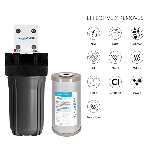 Aquasure Whole House Water Filtration Bundle w/Water Softener, 75 GPD RO System & Dual Purpose Sediment/GAC Pre-Filter (32,000 Grains)