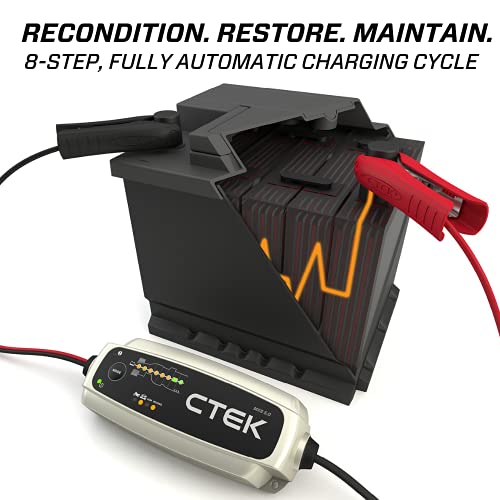 CTEK (40-255) CT5 Time to Go-12 Volt Battery Charger and Maintainer with Accessories