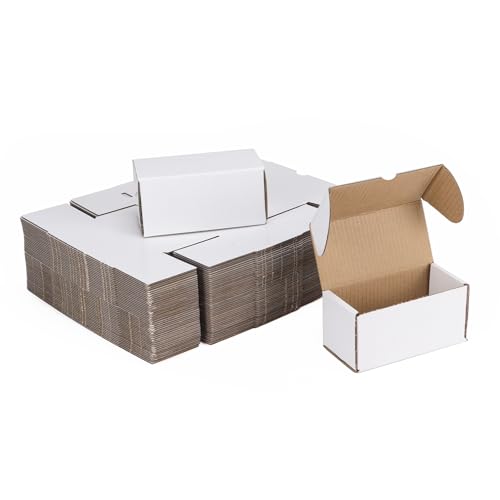 ZBEIVAN 9x6x3 White Shipping Boxes Set of 25, Corrugated Cardboard Mailer Boxes for Packaging Small Business Mailing Gifts