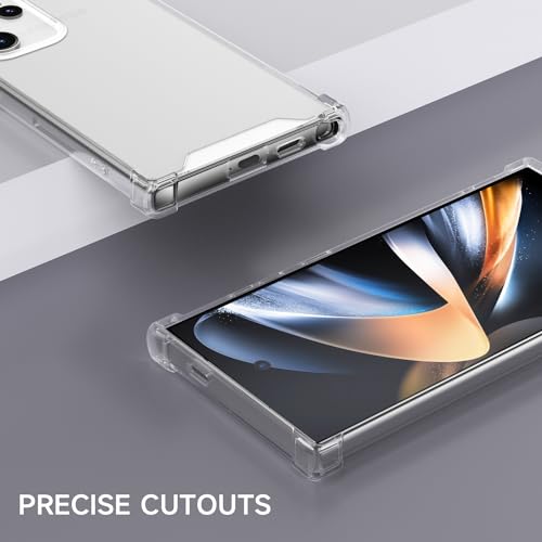 GeekZone for Samsung Galaxy S24 Ultra Clear Case, TPU Bumper wiht PC Back Protective Cover 6.8 inch 2024 (Crystal Clear)