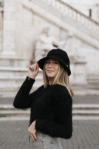 Womens 1920 Vintage Fedora Bowler Cloche Bucket Church Derby Party Hat Fall Winter Floppy Ladies Black