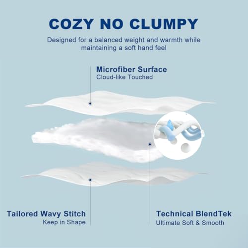 MEELUS Lightweight Comforter Cooling Duvet Insert White, All Season Breathable King Size Duvet, Soft Microfiber Summer Cool Down Alternative Winter Quilt with Corner Tabs, 102x90 inch