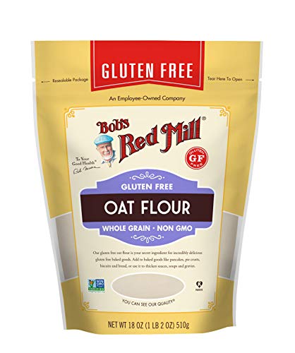 Bob's Red Mill Gluten Free Oat Flour, 18 oz (Pack of 1) - Gluten Free, Whole Grain, Vegan, Kosher