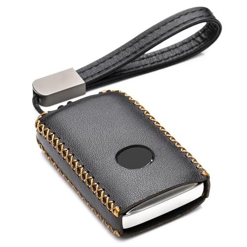 Vitodeco Leather Remote Key Case Cover Protector Comaptible with Mazda 3, Mazda 6, CX-5, CX-50, CX-3, CX-30, CX-9, CX-90, CX-70, 4-Button, Black