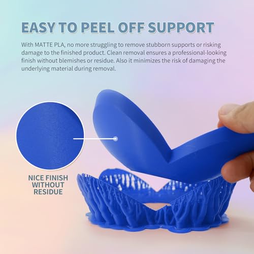 OVERTURE PLA Matte 3D Printer Filament 1.75mm, Matte PLA 1kg Cardboard Spool (2.2lbs), Dimensional Accuracy +/- 0.02 mm (Matte Purple)