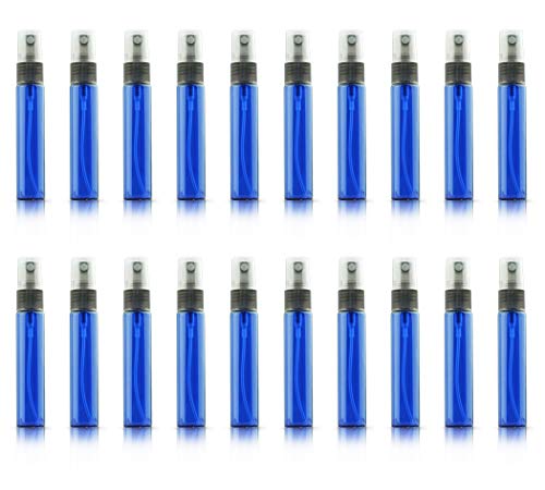 ZbFwmx 20 Pack Set 10ML Protable Refill Bulk Atomizer Spray Travel Perfume Bottle Hydrating Empty Bottle (Blue)