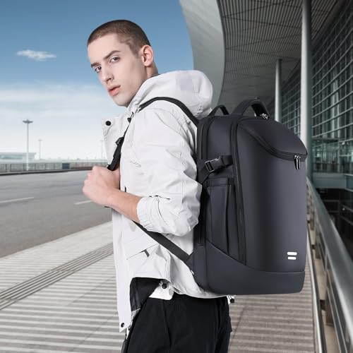 TANGCORLE Laptop Backpack for Women, 50L Carry On Backpack Men, Expandable Flight Approved Water Resistant Luggage with 3 Packing Cubes & USB Port, Travel Backpack Fits 17.3 Inch Notebook