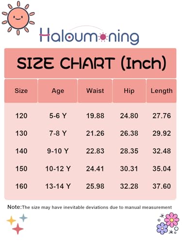 Haloumoning Girl's Flare Pants Kids High Waisted Button Multiple Pockets Yoga Bootcut Pants Full Length Bell Bottoms Black