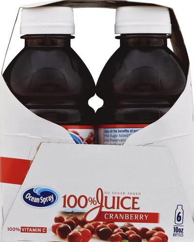 Ocean Spray® 100% Juice Cranberry Juice Blend, 10 Fl Oz, 6 Count (Pack of 1)