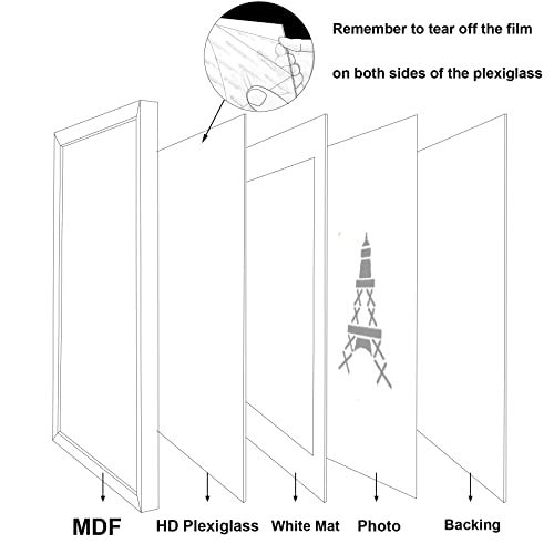 LUCKYLIFE 12x16 Frame Black for Wall Mounting, 2 Pack