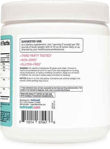 Nutricost Creatine Monohydrate Powder for Women, Micronized, Peach Mango Flavor, 50 Servings - Vegetarian, Non-GMO, Gluten Free