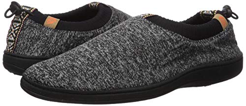 Acorn Women's Explorer Water Repellent Moc Slipper with Adjustable Toggle, Black Heather, Small