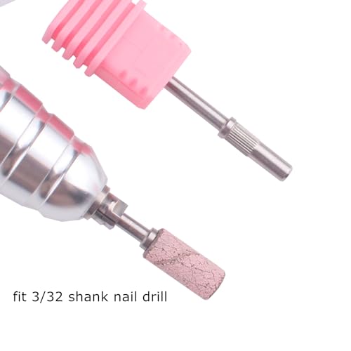 MZCMSL 2pcs Small Mandrel Bits for 3mm Sanding Bands Nail Drill Manicure and Pedicure,3/32 Shank Nail Drill Bit