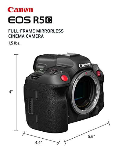 Canon VR Content Creator Kit - EOS R5 C Full-Frame Hybrid Camera and RF5.2mm F2.8 L Dual Fisheye Lens, for Video Professionals