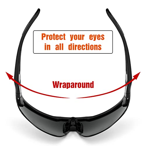 FEISEDY Sports Sunglasses, with 5 Lenses for Men Women, TR90 Lightweight, Baseball Cycling Motorcycle Running Golf B2940