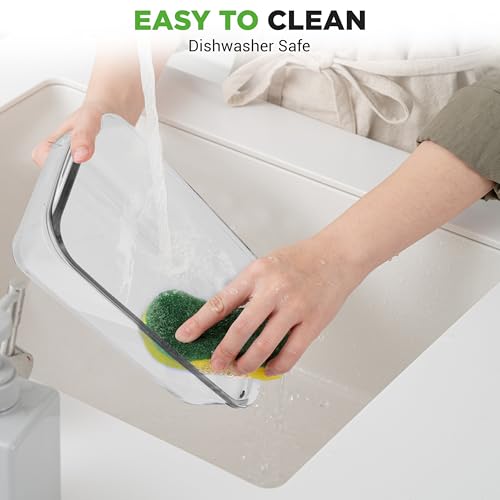 NutriChef 8-Piece Glass Baking Dish Set with Lids – Stackable Rectangular Bakeware for Lasagna, Casserole, Meatloaf, Leftovers & Storages– Oven, Freezer & Dishwasher Safe, BPA Free lid (Blue)