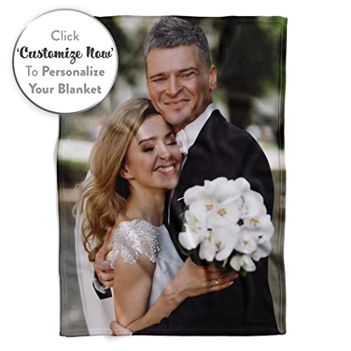 Ships Next Day, Custom Blanket with Picture - Printed in USA, Personalized Photo Blanket (Fleece- 30x40)