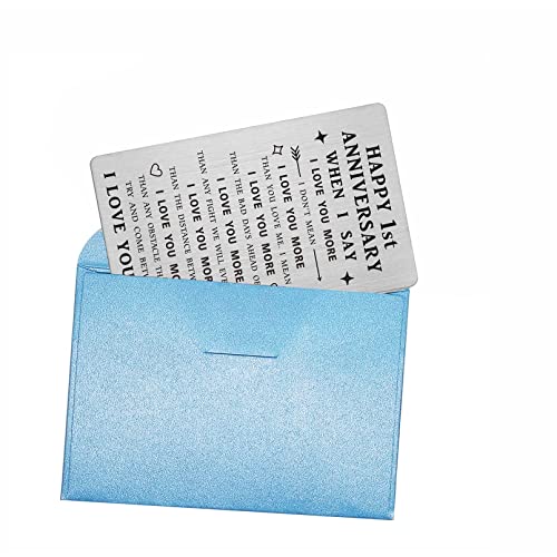 SOUSYOKYO 38th Anniversary Card Gifts for Him, Men Anniversary Steel Card for Husband 38 years, Happy 38 Yr Wedding Anniversary Present, 38 th Anniversary Wallet Card for Women Her Wife Man